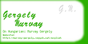 gergely murvay business card